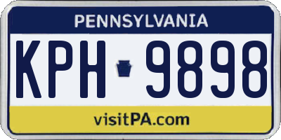 PA license plate KPH9898