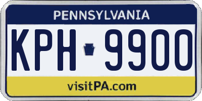 PA license plate KPH9900