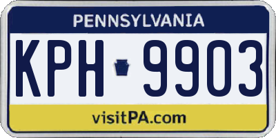 PA license plate KPH9903