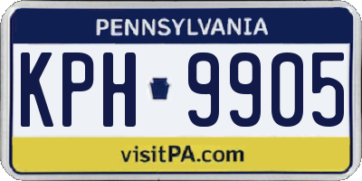 PA license plate KPH9905