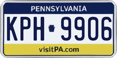 PA license plate KPH9906