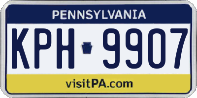 PA license plate KPH9907