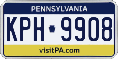 PA license plate KPH9908