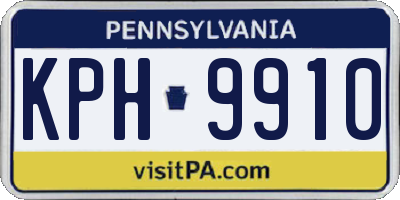 PA license plate KPH9910
