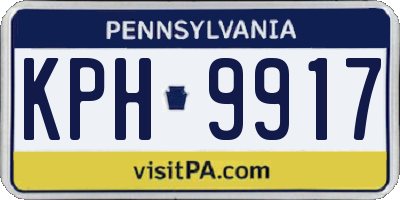 PA license plate KPH9917