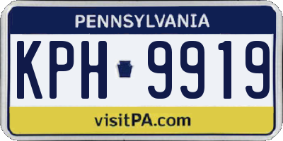 PA license plate KPH9919