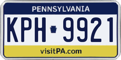 PA license plate KPH9921