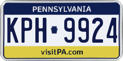 PA license plate KPH9924