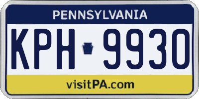 PA license plate KPH9930