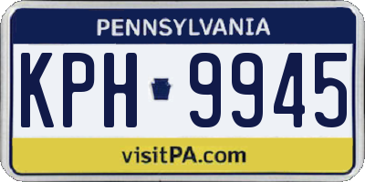 PA license plate KPH9945