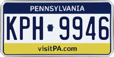 PA license plate KPH9946