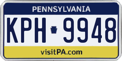 PA license plate KPH9948