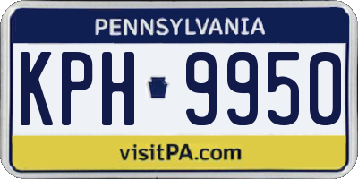 PA license plate KPH9950