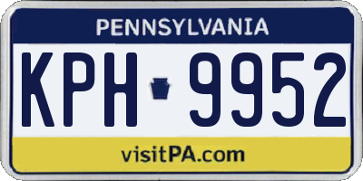 PA license plate KPH9952
