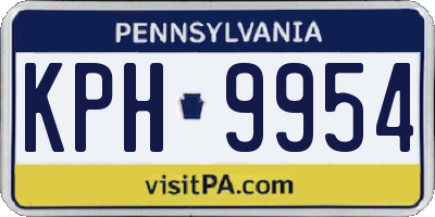 PA license plate KPH9954