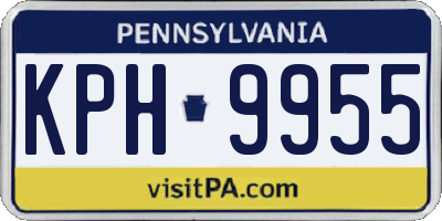PA license plate KPH9955