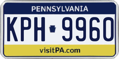 PA license plate KPH9960