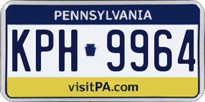 PA license plate KPH9964