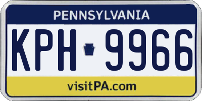 PA license plate KPH9966