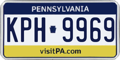 PA license plate KPH9969