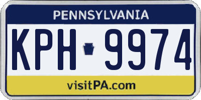 PA license plate KPH9974