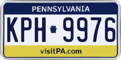 PA license plate KPH9976