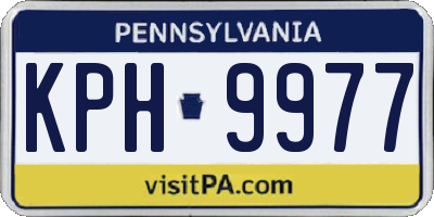 PA license plate KPH9977