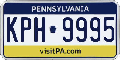 PA license plate KPH9995