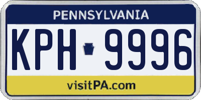 PA license plate KPH9996