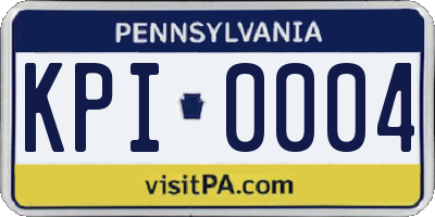 PA license plate KPI0004