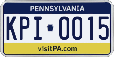 PA license plate KPI0015