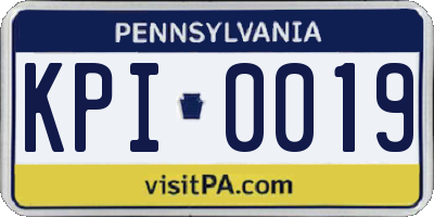 PA license plate KPI0019