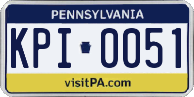 PA license plate KPI0051