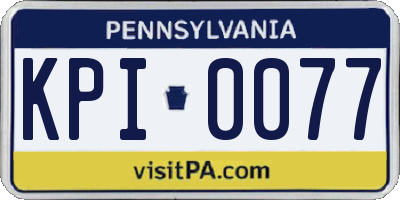 PA license plate KPI0077