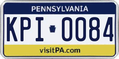 PA license plate KPI0084