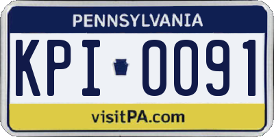 PA license plate KPI0091