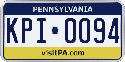 PA license plate KPI0094