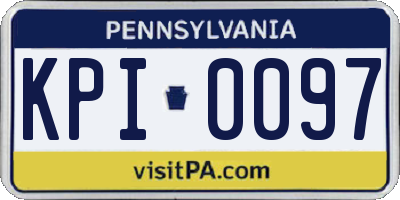 PA license plate KPI0097