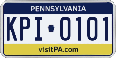 PA license plate KPI0101