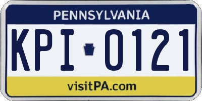 PA license plate KPI0121