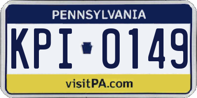 PA license plate KPI0149