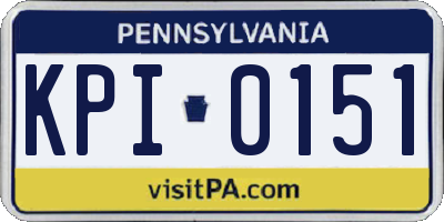 PA license plate KPI0151