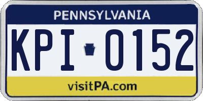 PA license plate KPI0152