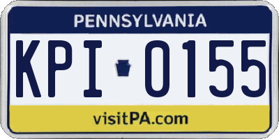PA license plate KPI0155