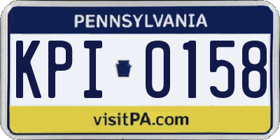 PA license plate KPI0158