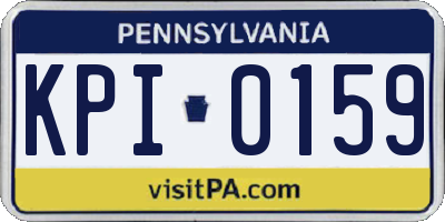 PA license plate KPI0159