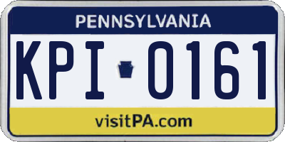 PA license plate KPI0161