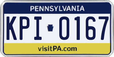 PA license plate KPI0167