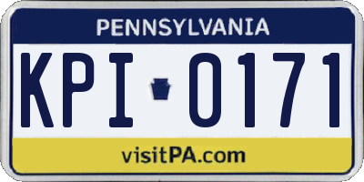 PA license plate KPI0171