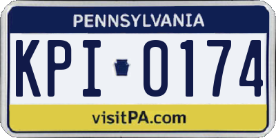 PA license plate KPI0174